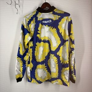 Vintage Reusch Goalkeeper Soccer Long Sleeve Jersey USA MADE Purple Yellow